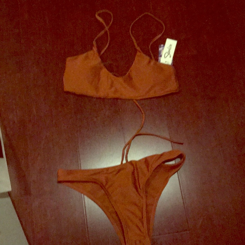 BRAND NEW Bikini suit caramel color
